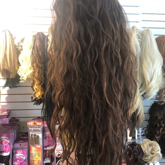 Brown highlight curly soft Swisslace Lacefront wig main image 5
